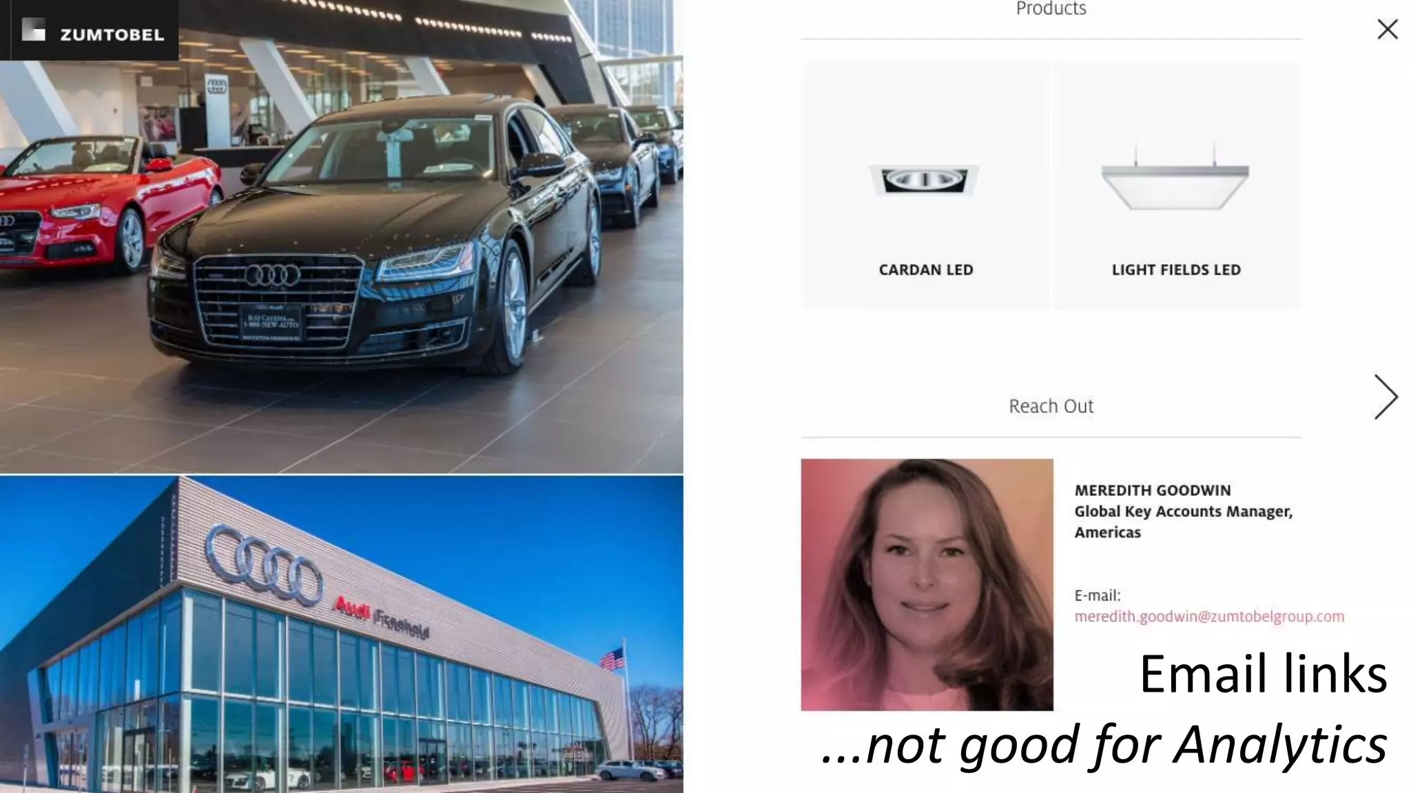 Email links
...not good for Analytics
 