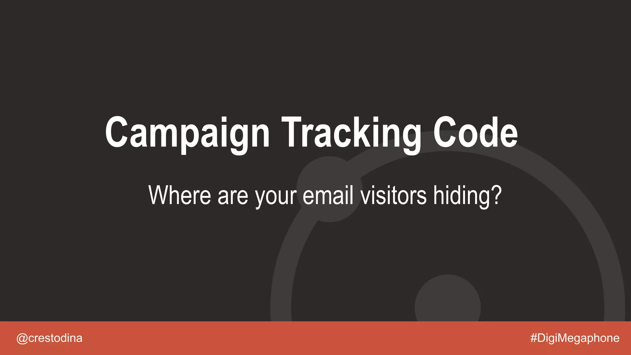 @crestodina #DigiMegaphone
Campaign Tracking Code
Where are your email visitors hiding?
 