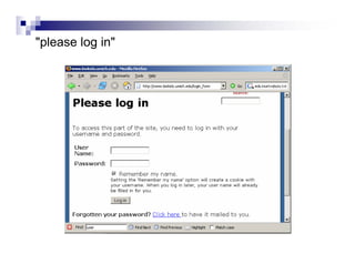 "please log in"
 