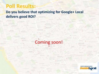 Poll Results: 
How much of your time do you focus on 
conversion tactics vs. ranking tactics? 
Coming soon! 
 