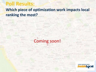 Thanks to Linda & Colan! 
Colan Nielsen 
imprezziomarketing.com 
Linda Buquet 
localsearchforum.com 
 