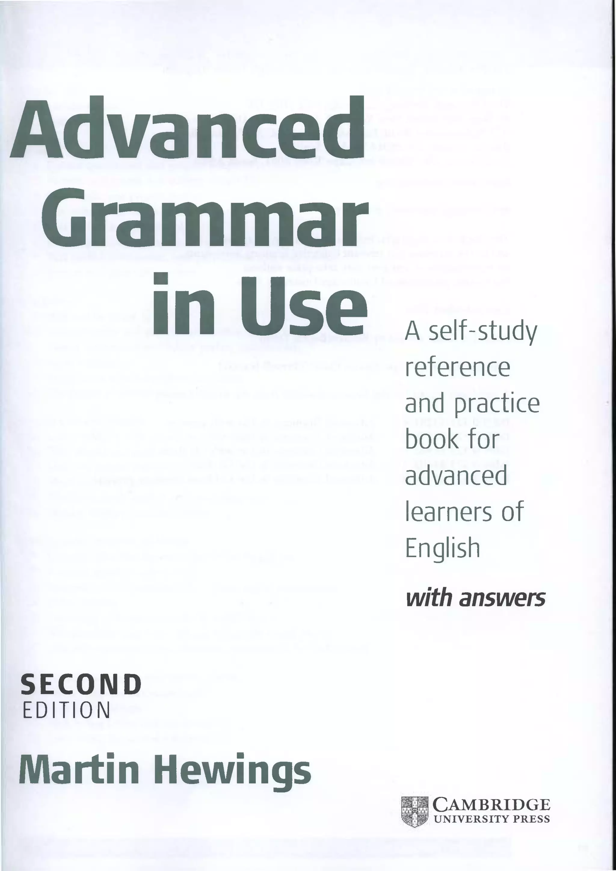 Advanced Grammar in Use 2nd Edition pdf
