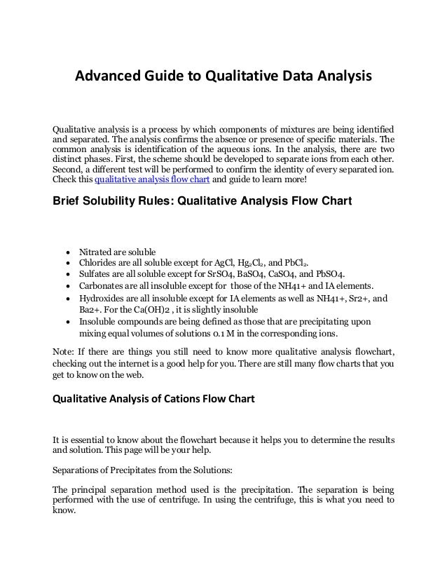 Qualitative Analysis Chart