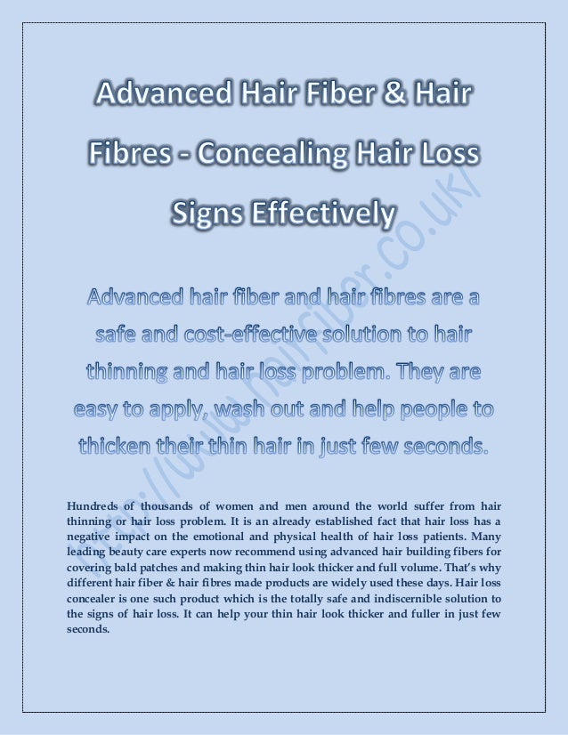 Advanced Hair Fiber Hair Fibres Concealing Hair Loss Signs Effect