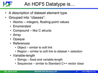 Advanced HDF5 Features | PPTX