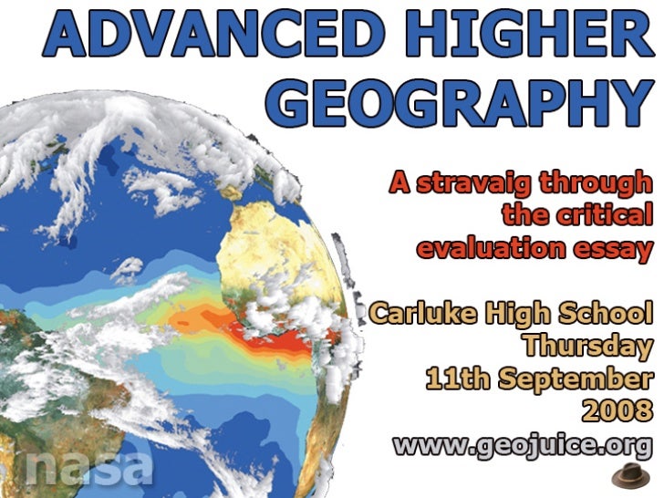 advanced higher geography essay examples