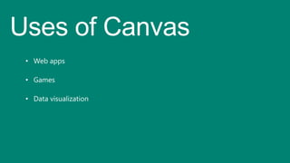 <canvas id="myCanvas" width=“300" height="150"></canvas>
var canvas = document.getElementById("myCanvas");
var ctx = canva...
