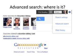 Advanced search: where is it? 