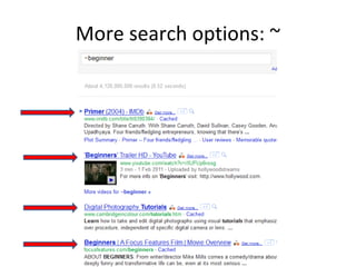 More search options: ~ 