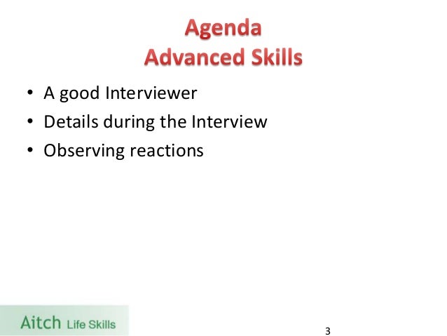 good interviewing skills