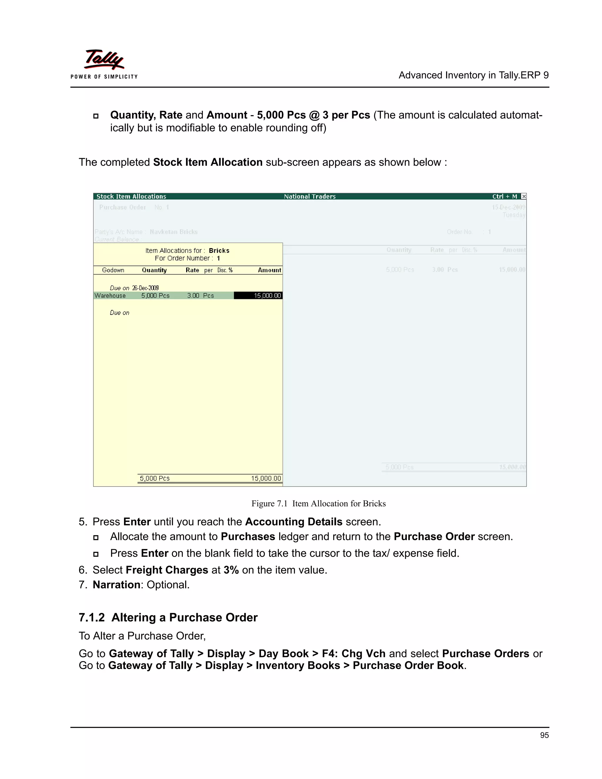 Advanced inventory in tally erp 9 | PDF