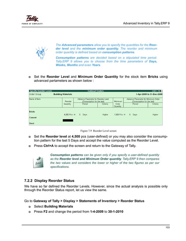 Advanced inventory in tally erp 9 | PDF | Logistics | Business