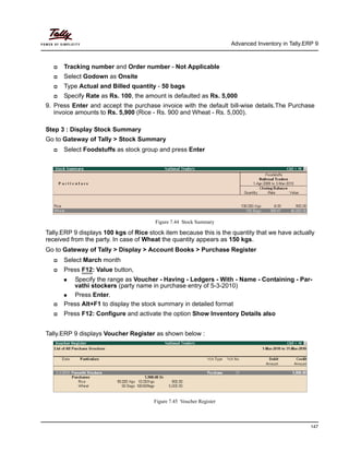Inventory In Tally Problem Advanced inventory in tally erp 9 | PDF