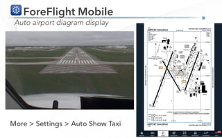 Included Resources in Documents
ForeFlight Mobile
• VFR/IFR Chart Legends & Supplements
• A/FD supplement (VOR checks, etc...