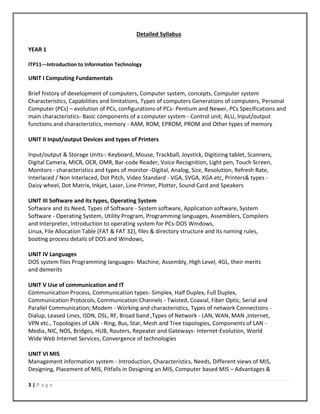 MGU SYLLABUS MANUAL-Advance diploma in computer applications | PDF