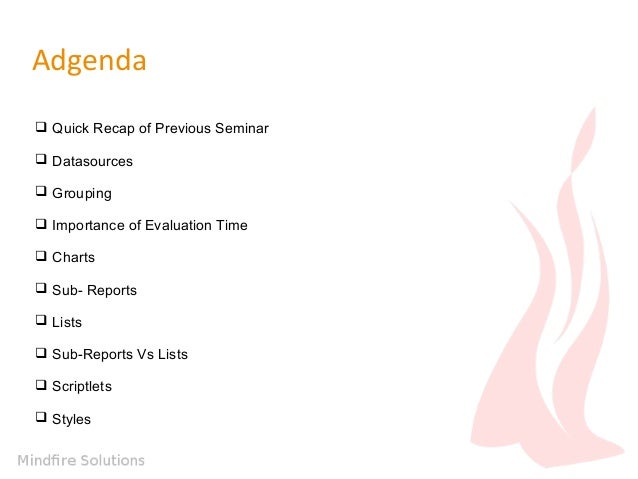 advanced jasper reports adgenda