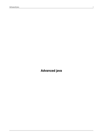 Advanced java i
Advanced java
 