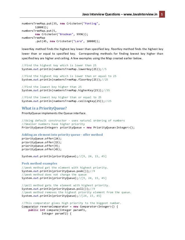 Advanced java interview questions