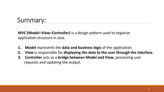 MODEL VIEW CONTROLLER(MVC) ARCHITECTURE IN JAVA | PDF