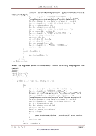 Advanced java jee material by KV Rao sir | PDF