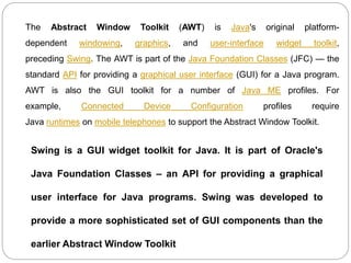 Advanced java lab swing mvc awt | PPT