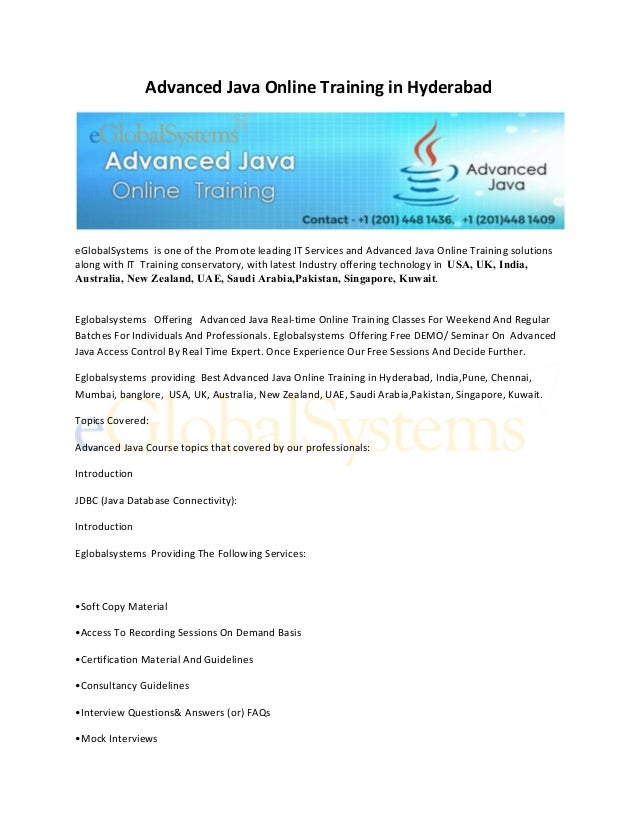 Advanced Java Online Training Learnthenew Advanced Java