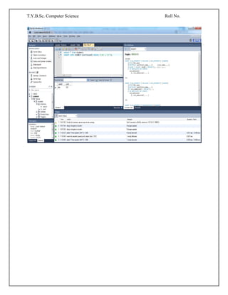 T.Y.B.Sc. Computer Science Roll No.
 