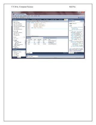 T.Y.B.Sc. Computer Science Roll No.
 