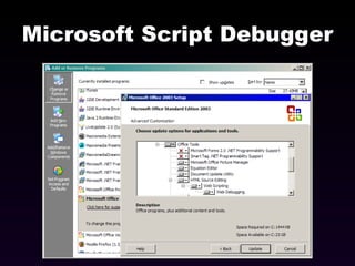Microsoft Script Debugger 