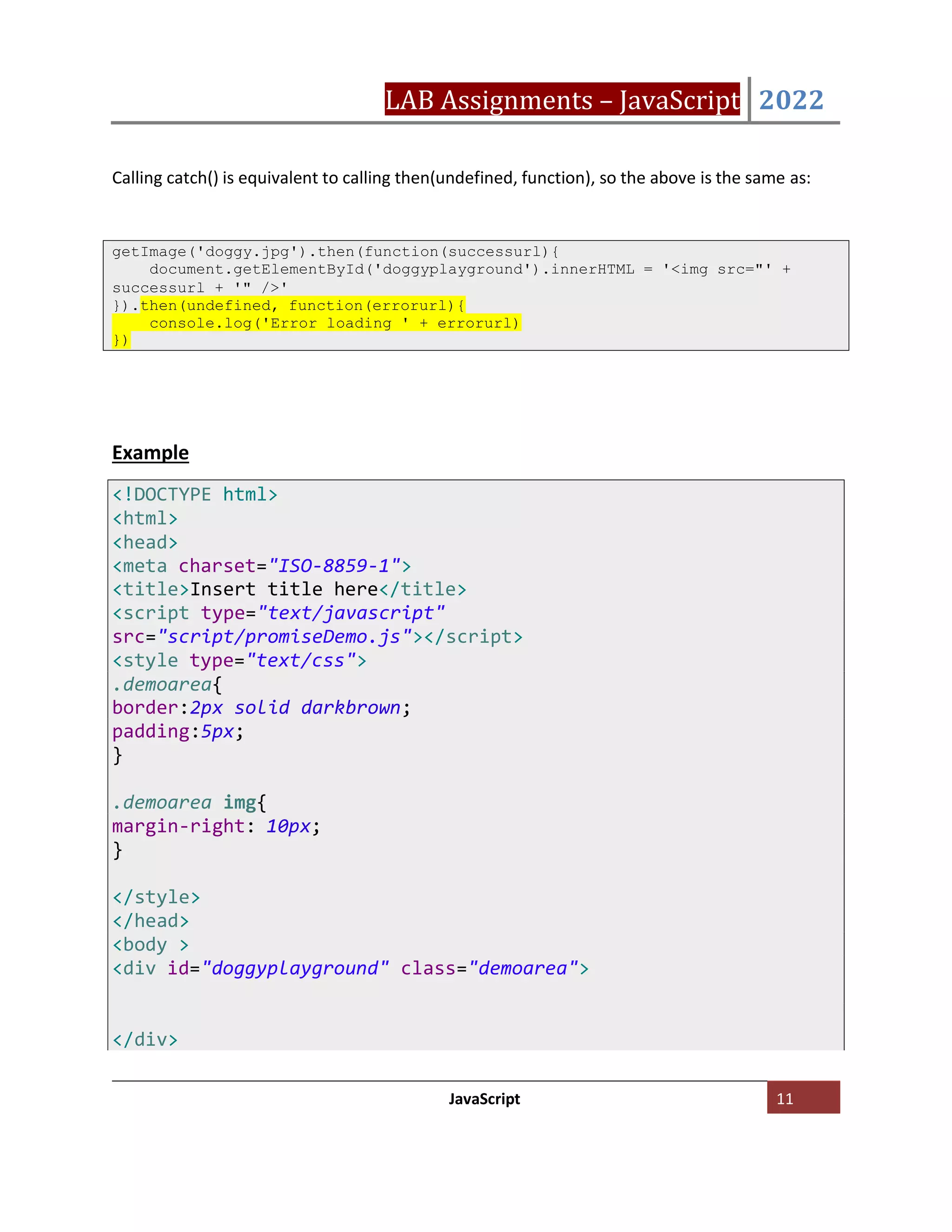 Javascript Exercises | PDF