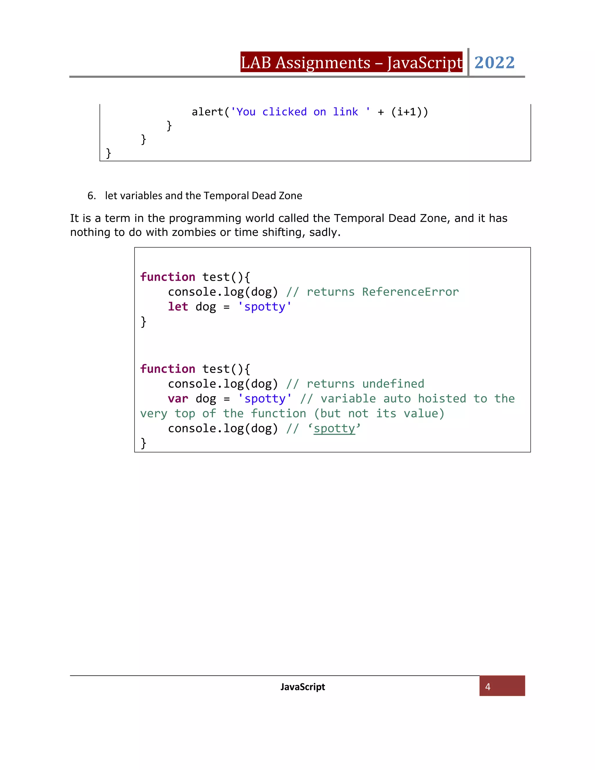 Javascript Exercises | PDF