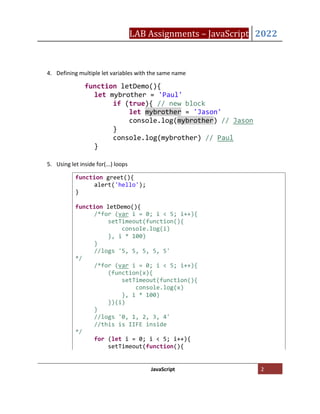 Javascript Exercises | PDF