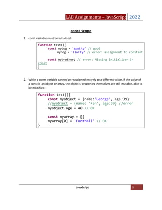 Javascript Exercises | PDF