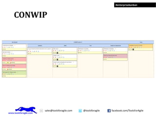 #enterprisekanban



CONWIP




     sales@toolsforagile.com   @toolsforagile   facebook.com/ToolsForAgile
 