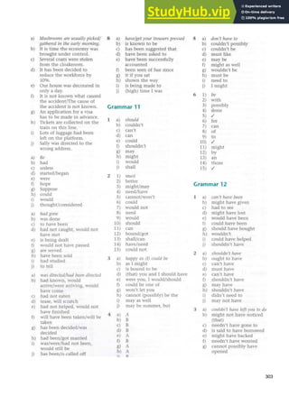 G R A M M A R A N S W E R S
303
 