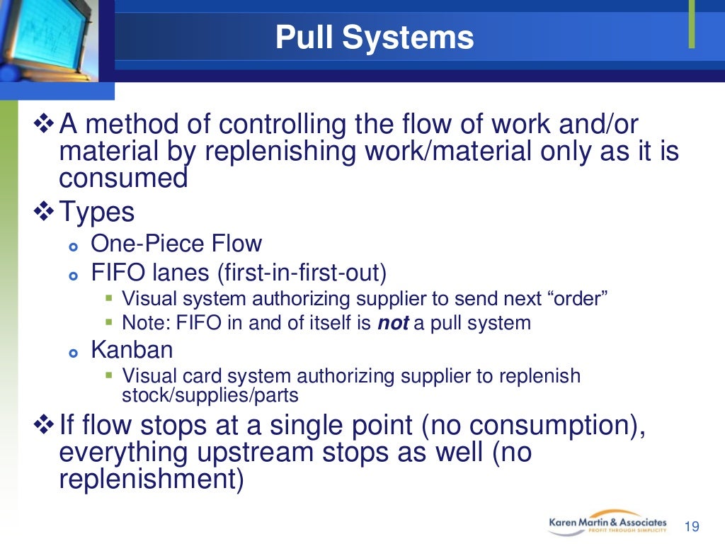 Pull Systems A method of
