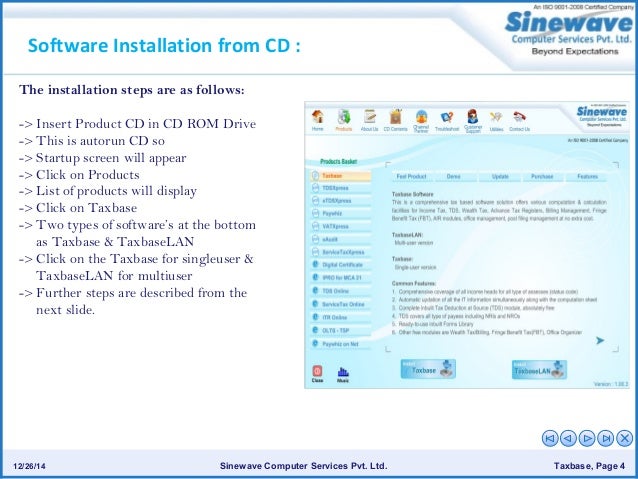 Sinewave taxbase pro Sinewave taxbase pro