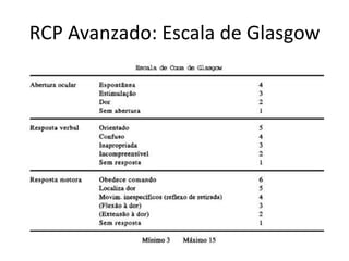 RCP Avanzado: Escala de Glasgow
 