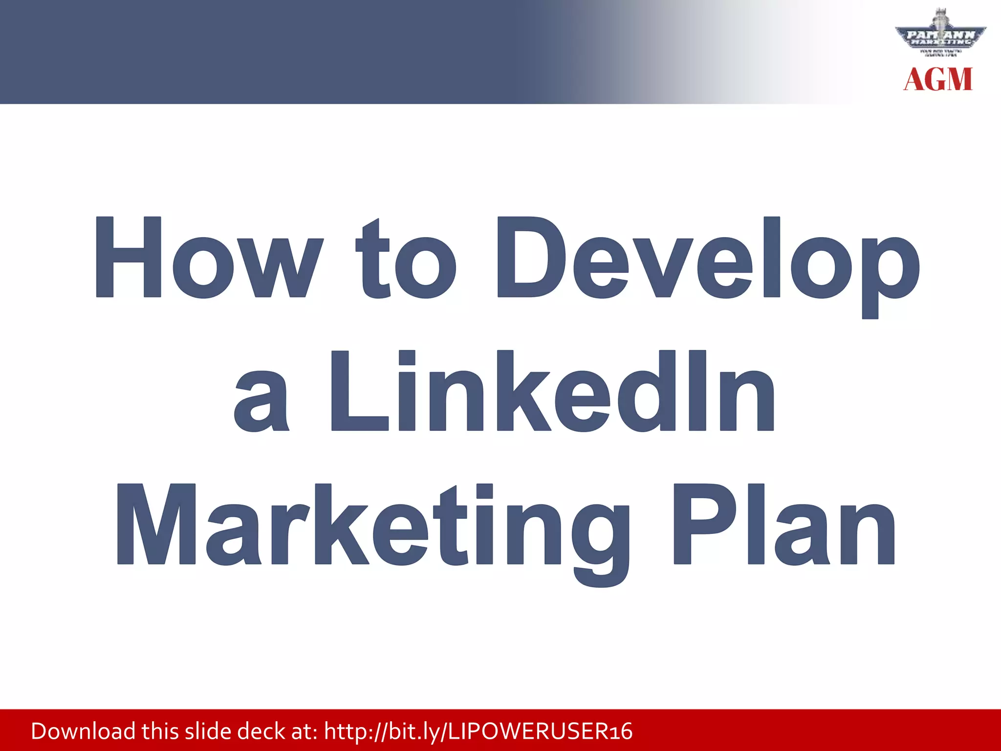 Download this slide deck at: http://bit.ly/LIPOWERUSER16
 