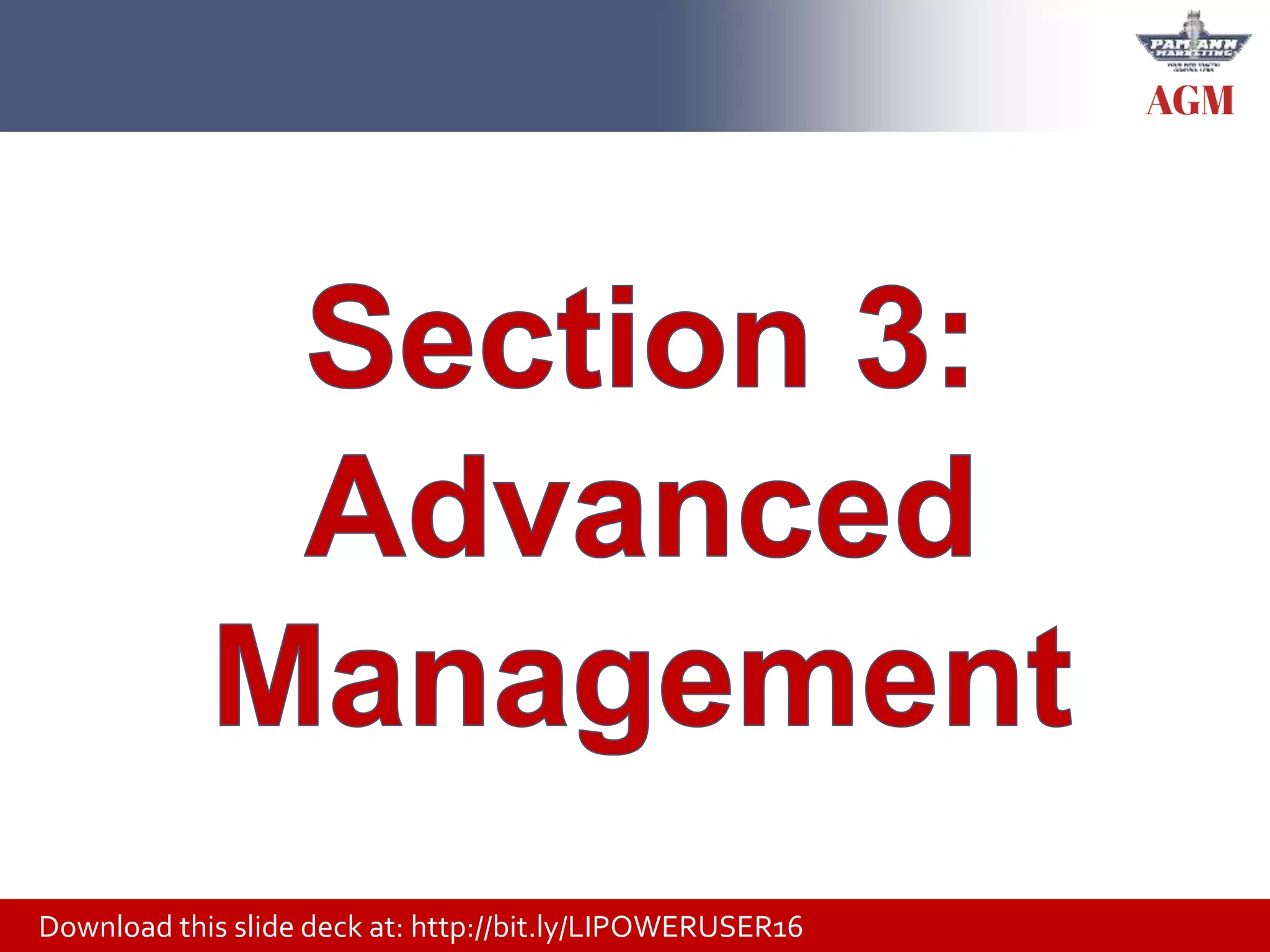 Download this slide deck at: http://bit.ly/LIPOWERUSER16
 