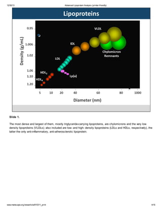 Advanced lipoprotein analysis (printer friendly) | PDF