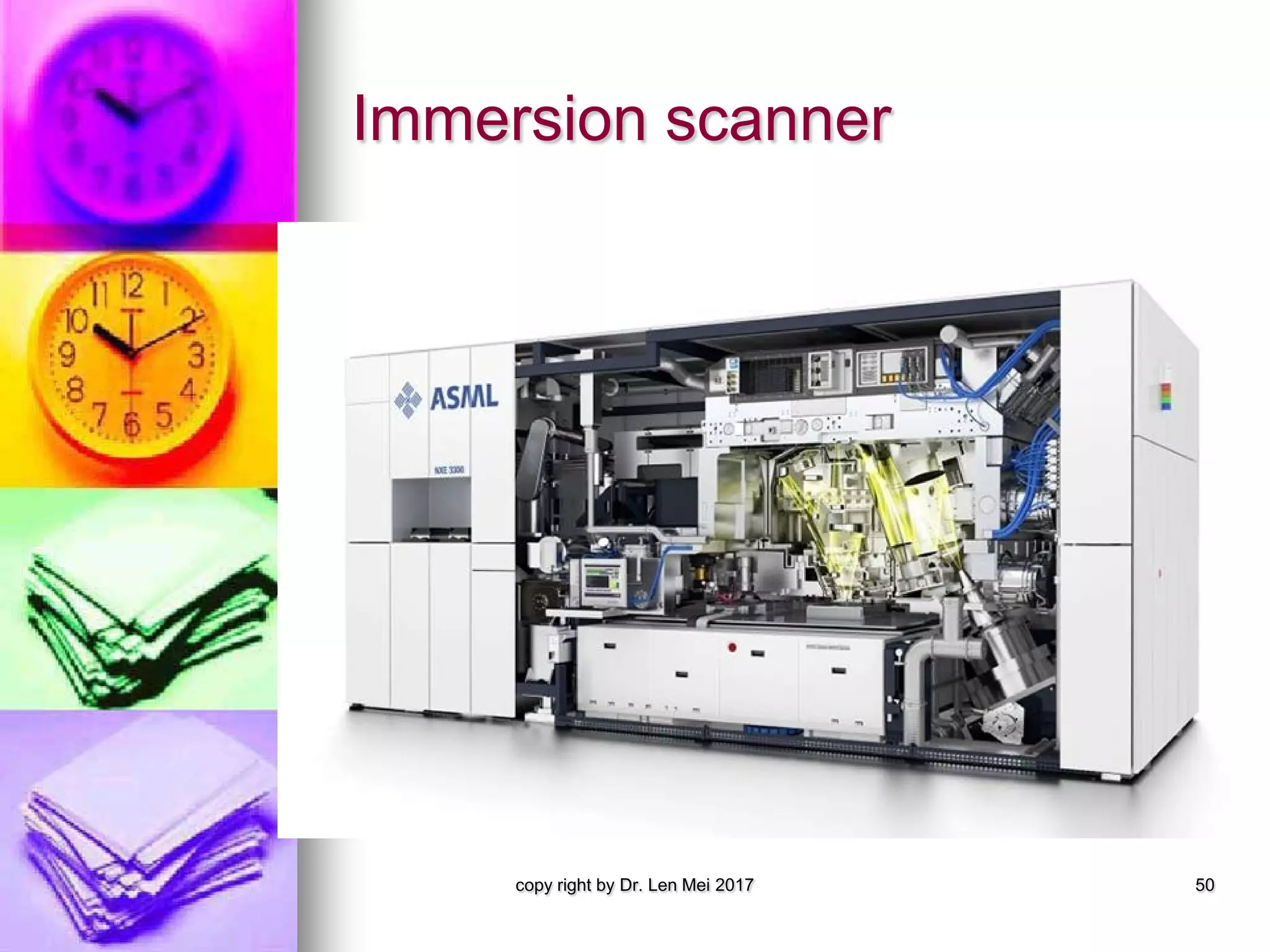 Immersion scanner
copy right by Dr. Len Mei 2017 50
 