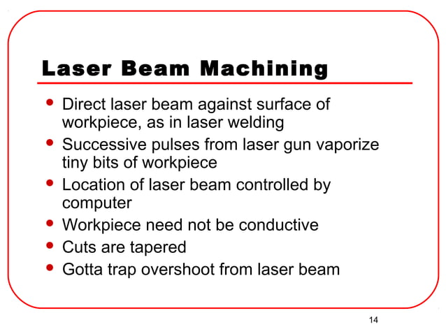 Advanced Machining Processes | PPT