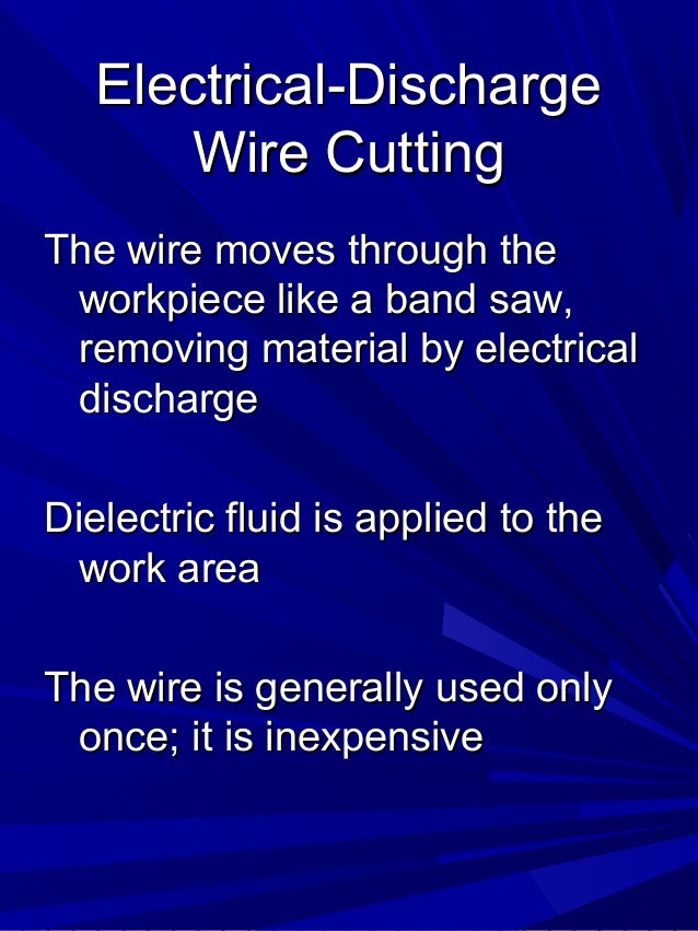 Advanced machining processes