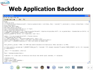 Web Application Backdoor




                           29   29
 