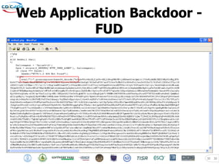 Web Application Backdoor -
           FUD




                             30   30
 
