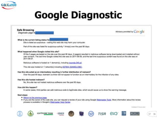 Google Diagnostic




                    37   36
 