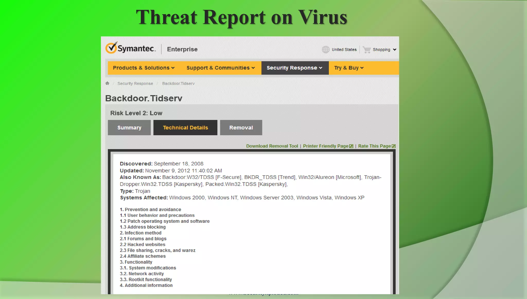 Threat Report on Virus




         www.SecurityXploded.com
 