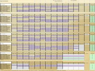 1 
97 
For the Week of: 
Prepared by: 
10/18/2004 
9:00 AM 10:00 AM 11:00 AM 12:00 PM 1:00 PM 2:00 PM 3:00 PM 4:00 PM 5:00 PM 6:00 PM 7:00 PM 8:00 PM 9:00 PM Sick? TOTAL 
Spa Schedule 
Monday 
Spa Director x x x x lunch x x x x x 9 
Asst. Spa Director x x x x lunch x x x x x 9 
Spa Consultant 1 0 
Spa Consultant 2 x x x x lunch x x x x 8 
Receptionist* x x x x x lunch x x x 8 
Spa Consultant 3 x x x x lunch x x x x x 9 
Total 
9:00 AM 10:00 AM 11:00 AM 12:00 PM 1:00 PM 2:00 PM 3:00 PM 4:00 PM 5:00 PM 6:00 PM 7:00 PM 8:00 PM 9:00 PM Sick? TOTAL 
Tuesday 
Spa Director x x x x lunch x x x x x 9 
Asst. Spa Director x x x lunch x x 6 
Spa Consultant 1 0 
Spa Consultant 2 x x x x lunch x x x x 8 
Receptionist* x x x lunch x x x x x 8 
Spa Consultant 3 x x x x lunch x x x x 8 
9:00 AM 10:00 AM 11:00 AM 12:00 PM 1:00 PM 2:00 PM 3:00 PM 4:00 PM 5:00 PM 6:00 PM 7:00 PM 8:00 PM 9:00 PM Sick? TOTAL 
Wednesday 
Spa Director x x x x lunch x x x x x 9 
Asst. Spa Director 0 
Spa Consultant 1 x x x x lunch x x x x x 9 
Spa Consultant 2 x x x x lunch x x x x 8 
Receptionist* x x x x lunch x x x x 8 
Spa Consultant 3 x x x x lunch x x x x 8 
9:00 AM 10:00 AM 11:00 AM 12:00 PM 1:00 PM 2:00 PM 3:00 PM 4:00 PM 5:00 PM 6:00 PM 7:00 PM 8:00 PM 9:00 PM Sick? TOTAL 
Thursday 
Spa Director x x x x lunch x x x x x 9 
Asst. Spa Director 0 
Spa Consultant 1 x x x x lunch x x x x x 9 
Spa Consultant 2 x x x x lunch x x x x 8 
Receptionist* x x x x lunch x x x x 8 
Spa Consultant 3 x x x x lunch x x x x 8 
9:00 AM 10:00 AM 11:00 AM 12:00 PM 1:00 PM 2:00 PM 3:00 PM 4:00 PM 5:00 PM 6:00 PM 7:00 PM 8:00 PM 9:00 PM Sick? TOTAL 
Friday 
Spa Director x x x x 4 
Asst. Spa Director x x x lunch x x x x x 9 
Spa Consultant 1 x x x x lunch x x x x 8 
Spa Consultant 2 x x x x lunch x x x x 8 
Receptionist* x x x lunch x x x x x 8 
Spa Consultant 3 0 
9:00 AM 10:00 AM 11:00 AM 12:00 PM 1:00 PM 2:00 PM 3:00 PM 4:00 PM 5:00 PM 6:00 PM 7:00 PM 8:00 PM 9:00 PM Sick? TOTAL 
Saturday 
Spa Director 0 
Asst. Spa Director x x x lunch x x x x x 8 
Spa Consultant 1 x x x x lunch x x x 7 
Spa Consultant 2 0 
Spa Consultant 3 x x x lunch x x x x 7 
Open 
9:00 AM 10:00 AM 11:00 AM 12:00 PM 1:00 PM 2:00 PM 3:00 PM 4:00 PM 5:00 PM 6:00 PM 7:00 PM 8:00 PM 9:00 PM Sick? TOTAL 
Sunday 
Spa Director 
Asst. Spa Director x x x lunch x x x x x 8 
Spa Consultant 1 x x x x lunch x x x 7 
Spa Consultant 2 0 
Spa Consultant 3 0 
Open 
* *You should hire a receptionist once your Contempo Spa is open. This position is not necessary in a prev iew center. 
 