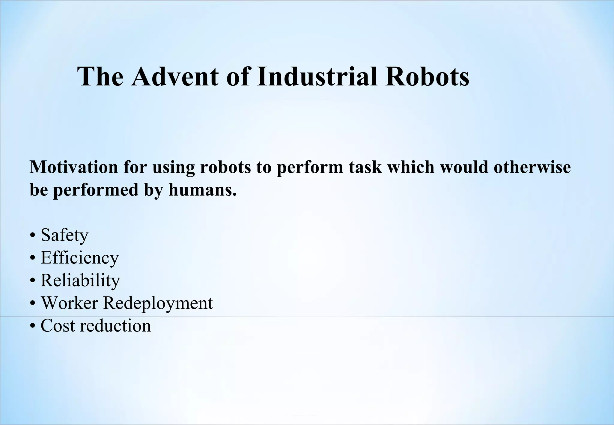 Advanced Manufacturing And Industrial Robots Ppt